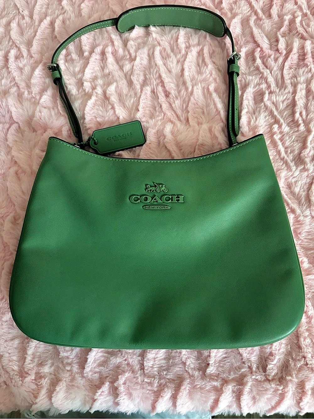 Coach Penelope Shoulder leather Bag Green